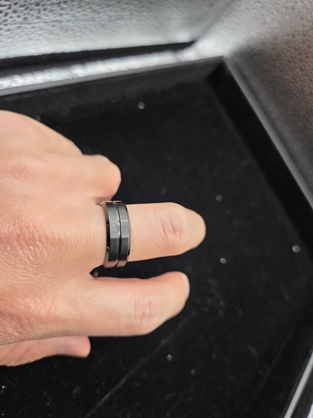 Au|Theory Black Steel Ring Size 9